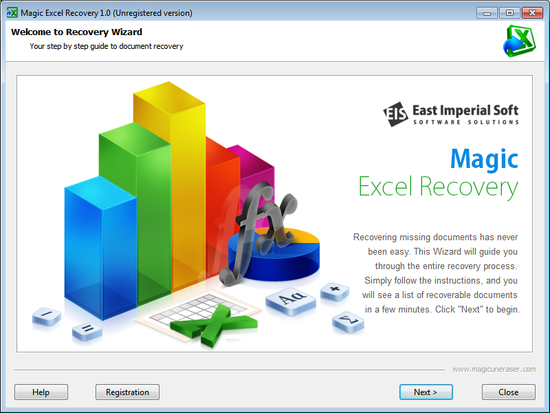 Click to view Magic Excel Recovery 2.0 screenshot