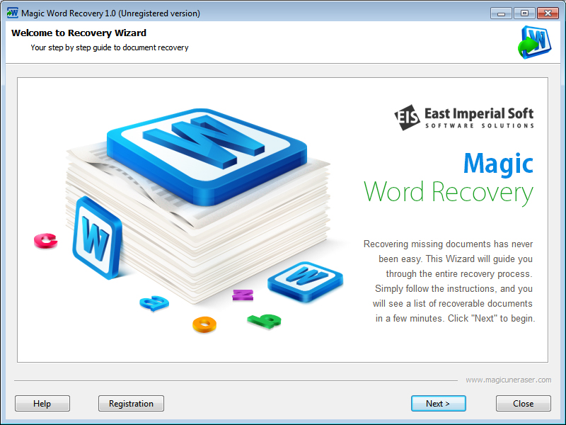 Click to view Magic Word Recovery 1.0 screenshot