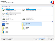 Restores files removed without use of a Recycle Bin