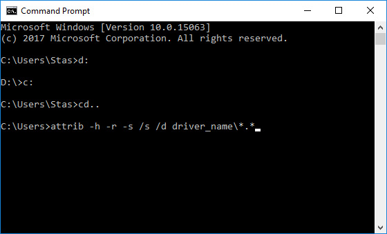 Using the Command prompt to recover deleted files