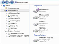 Interface de type Explorateur de Windows