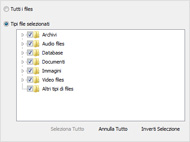 Recupera tutti i tipi di files
