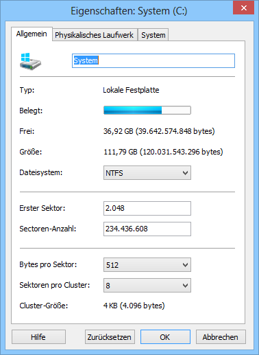 Magic Excel Recovery anwenden: Logische Datenträgereigenschaften