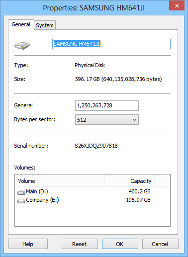 Using Magic Excel Recovery: Physical Disk Properties