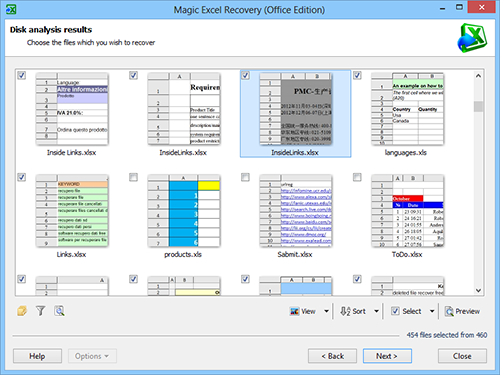 Choose the files which you wish to recover