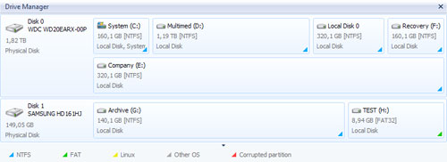 Using Magic FAT Recovery: Drive Manager