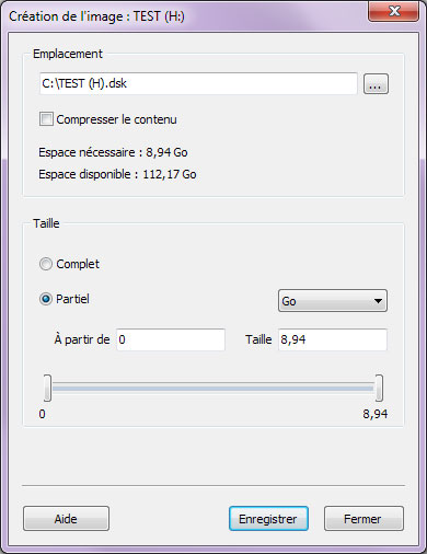Magic FAT Recovery fournit la possibilité de réaliser un cliché du disque en cours de récupération