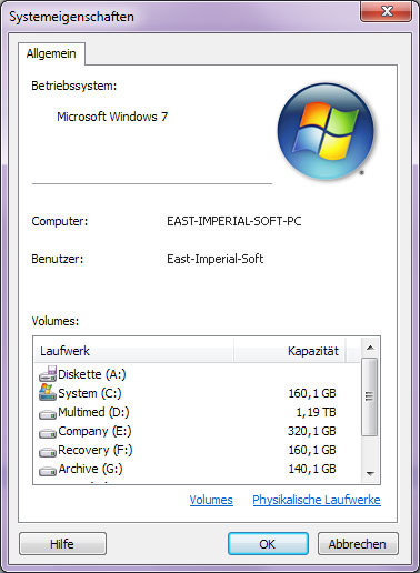 Magic NTFS Recovery anwenden: Betriebssystem Eigenschaften