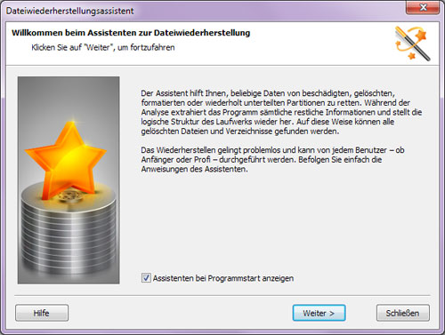 Datenwiederherstellungs-Assistent