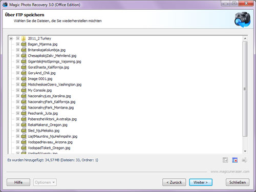 Wählen die wiederherzustellenden Fotos und klicken Sie auf Weiter, um fortzufahren
