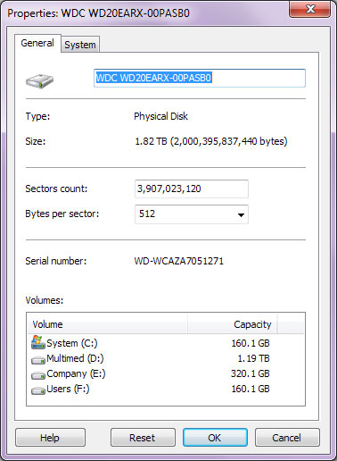 Using Magic Photo Recovery: Physical Disk Properties