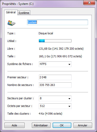 Utiliser Magic Photo Recovery: Propriétés du disque logique