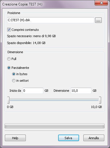 Il programma permette di creare e utilizzare immagini di dischi che già esistono o sono state trovate nel computer