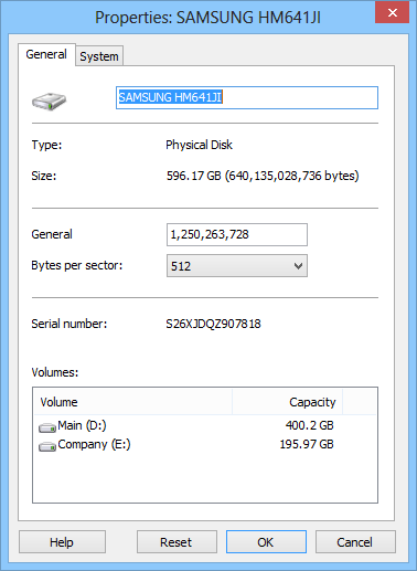 Using Magic Word Recovery: Physical Disk Properties