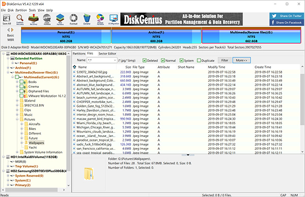 DiskGenius data recovery tool