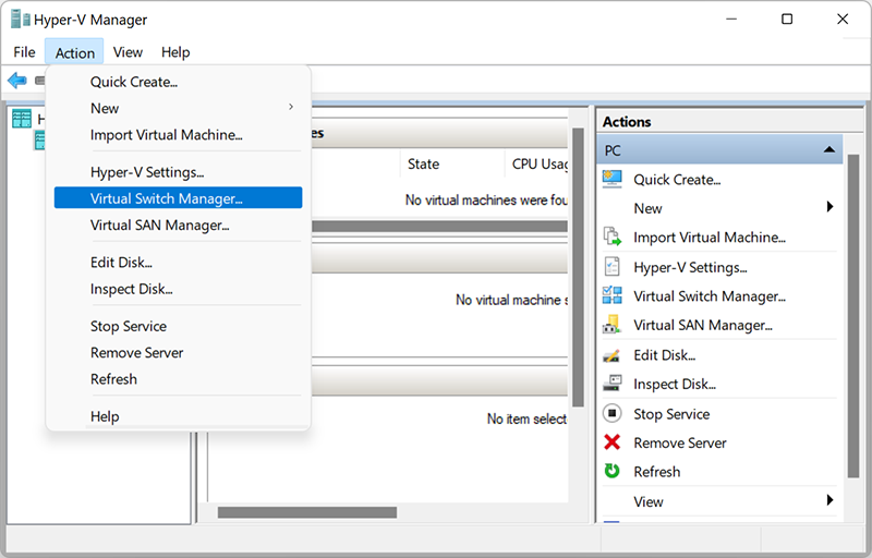 Creating a Virtual Switch for Hyper-V Virtual Machines