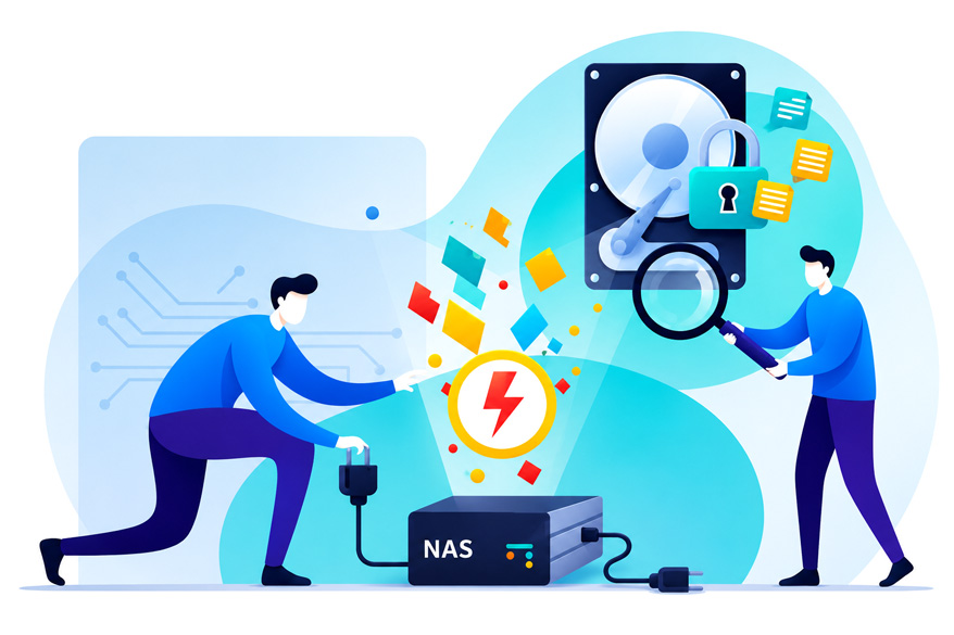 NAS power failure recovery with intact drives and an inaccessible storage pool