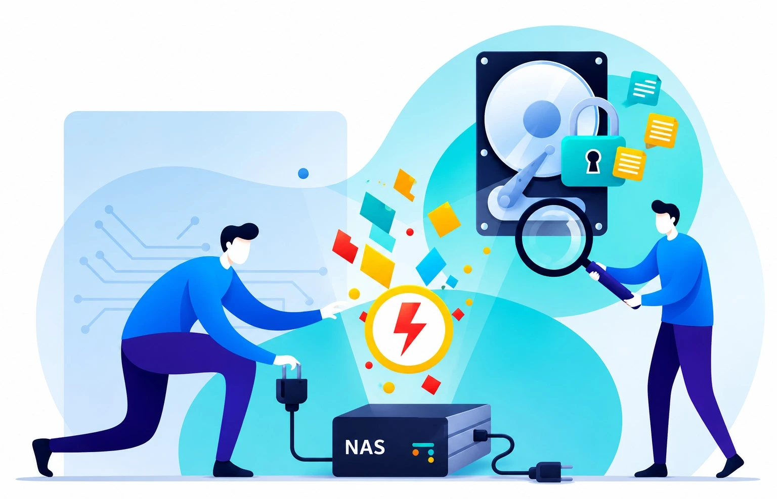 NAS power failure causing incomplete writes and filesystem inconsistency