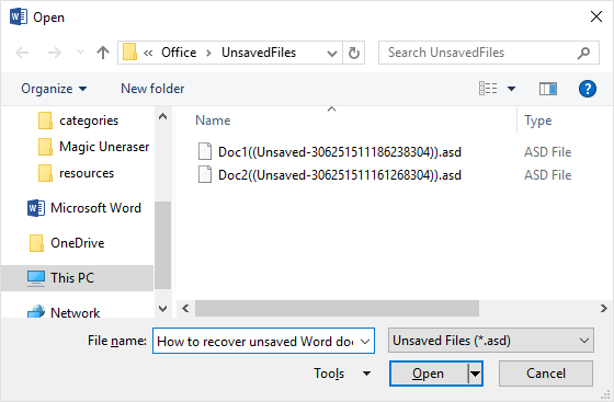 Как восстановить несохраненный или удаленный документ Microsoft Word