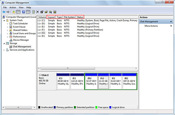 A damaged hard drive or partition