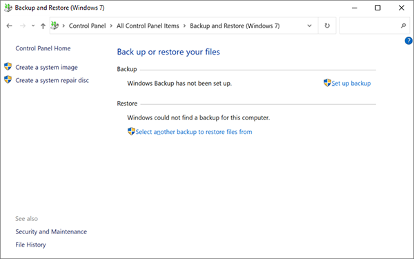 Резервне копіювання та відновлення (Windows 7)